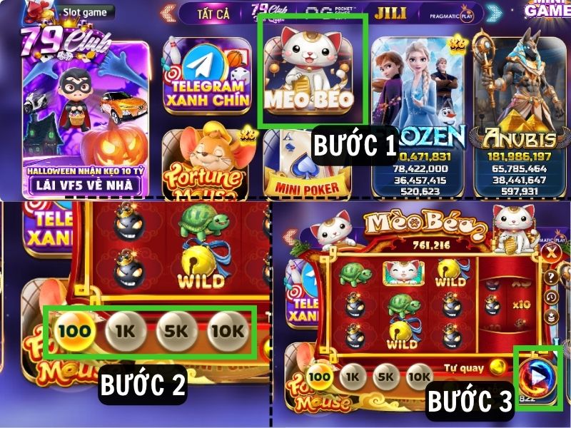 huong dan cac buoc cu the de tham gia quay hu meo beo cung 79club